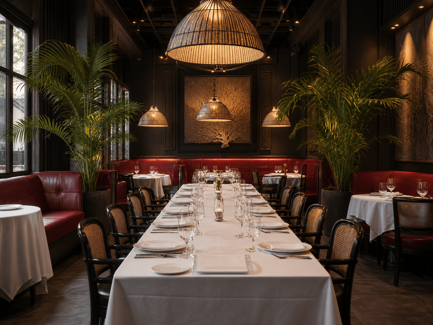 Warm dining room at The Boiling Seafood